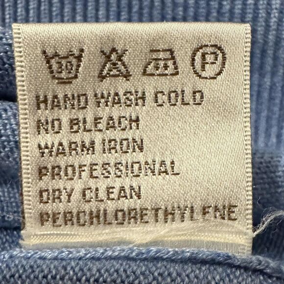 Peter Millar Sweater Vest Mens Medium Blue Argyle Silk Cotton Cashmere Golf - Picture 8 of 8